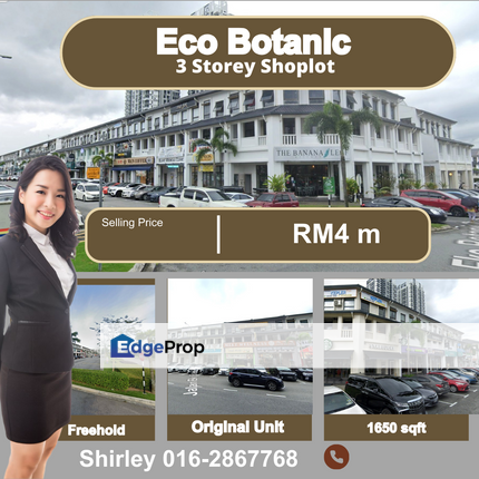 Eco Botanic Eco Boulevard 3 Storey Shoplot , Johor, 