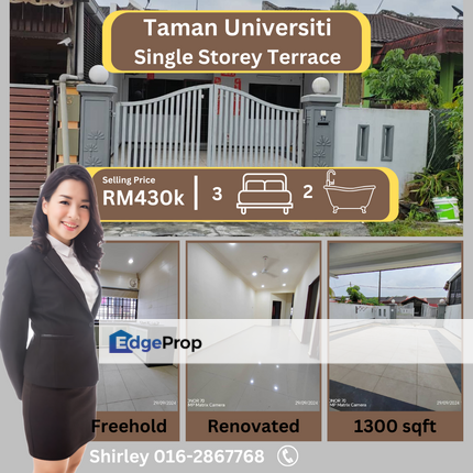 Taman Universiti Single Storey Terrace, Johor, Skudai