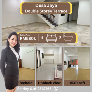 Taman Desa Jaya Double Storey Terrace for Sale @RM580,000 By SHIRLEY ...