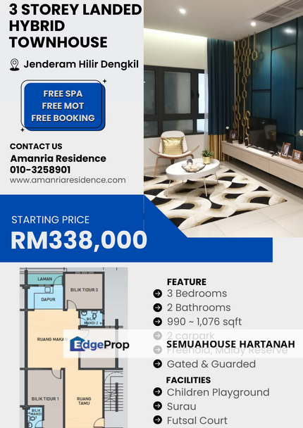 NEW PROJECT 3 Sty Hybrid Townhouse Amanria Residence Jenderam Hilir Dengkil Putrajaya, Selangor, Dengkil