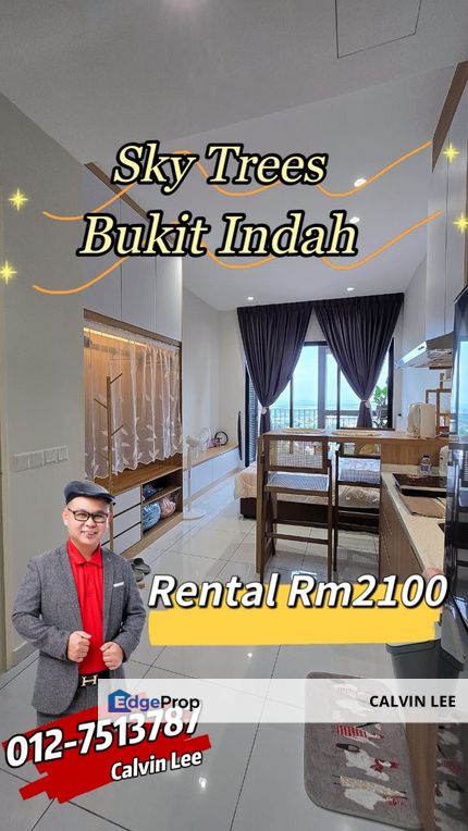 Sky Trees Studio Fully Furnished For Rent, Johor, Nusajaya