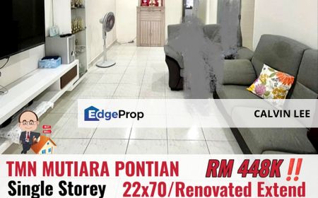 Taman Mutiara / Pontian / Single Storey, Johor, Pontian