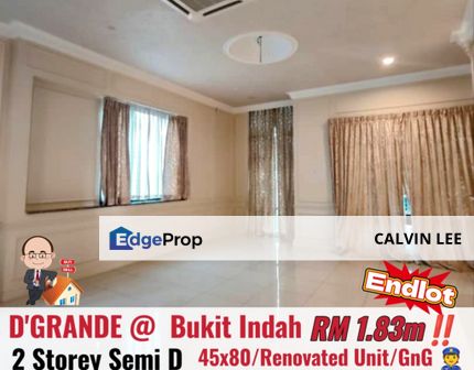 D'Grande Bukit Indah/ Double Storey Semi D /  Endlot, Johor, Johor Bahru
