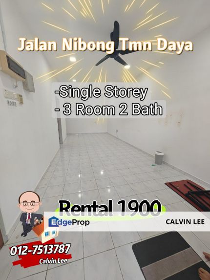 Jalan Jibong Taman Daya For Rent, Johor, Johor Bahru