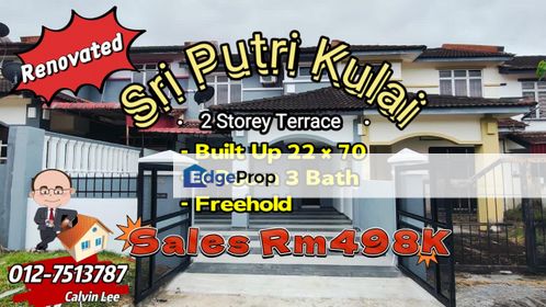 Double Storey Sri Putri Kulai Renovated Unit, Johor, Kulai