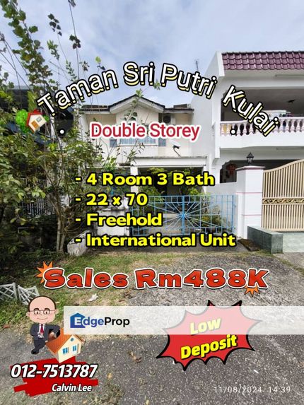 Low Deposit 2 Storry Kulai For Sale, Johor, Kulai