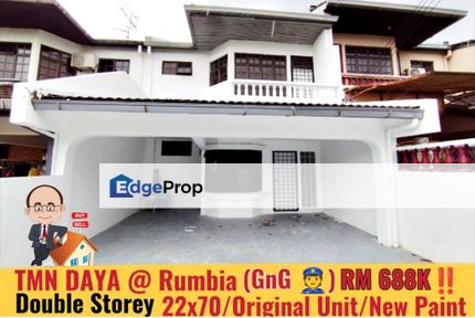 Taman Daya / Jalan Rumbia / Double Storey Terrace , Johor, Johor Bahru