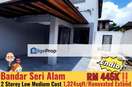 Bandar Seri Alam / Jalan Tasek / 2 Storey Low Medium Cost Endlot , Johor, Masai