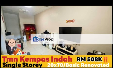 Taman Kempas Indah / Single Storey Terrace , Johor, Johor Bahru