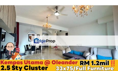 Oleander / Taman Kempas Utama / 2.5 Storey Cluster , Johor, Johor Bahru
