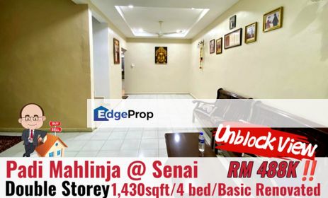 Jalan Padi Mahlinja / Senai / Double Storey Terrace , Johor, Senai