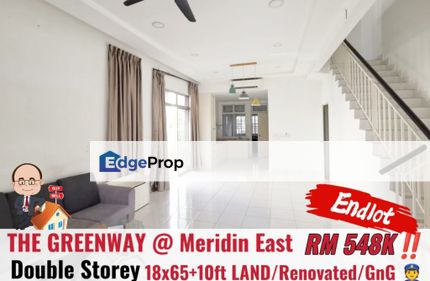The Greenway / Meridin East / Double Storey Terrace / Endlot , Johor, Pasir Gudang