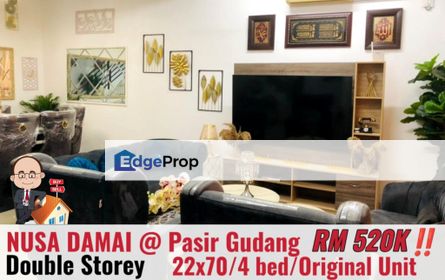 Taman Nusa Damai / Jalan Tenteram / Pasir Gudang / Double Storey Terrace , Johor, Pasir Gudang