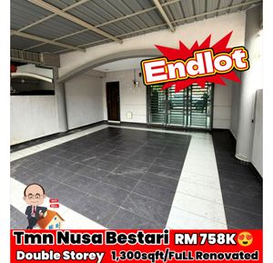 Taman Nusa Bestari 2 / Double Storey Terrace / Endlot for Sale @RM758 ...