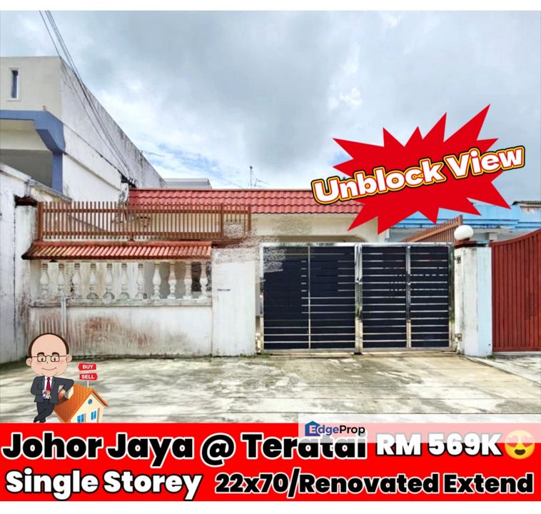Taman Johor Jaya / Jalan Teratai / Single Storey Terrace for Sale ...