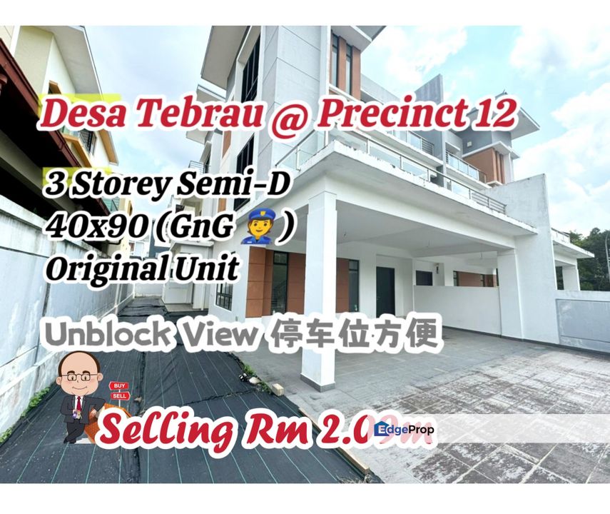 Taman Desa Tebrau / Precinct 12 / 3 Storey Semi D , Johor, Johor Bahru