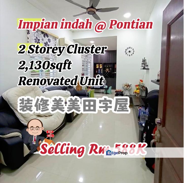 Taman Impian indah / Pontian / Double Storey Cluster , Johor, Pontian