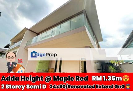Adda Height / Maple Red / Double Storey Semi D , Johor, Johor Bahru