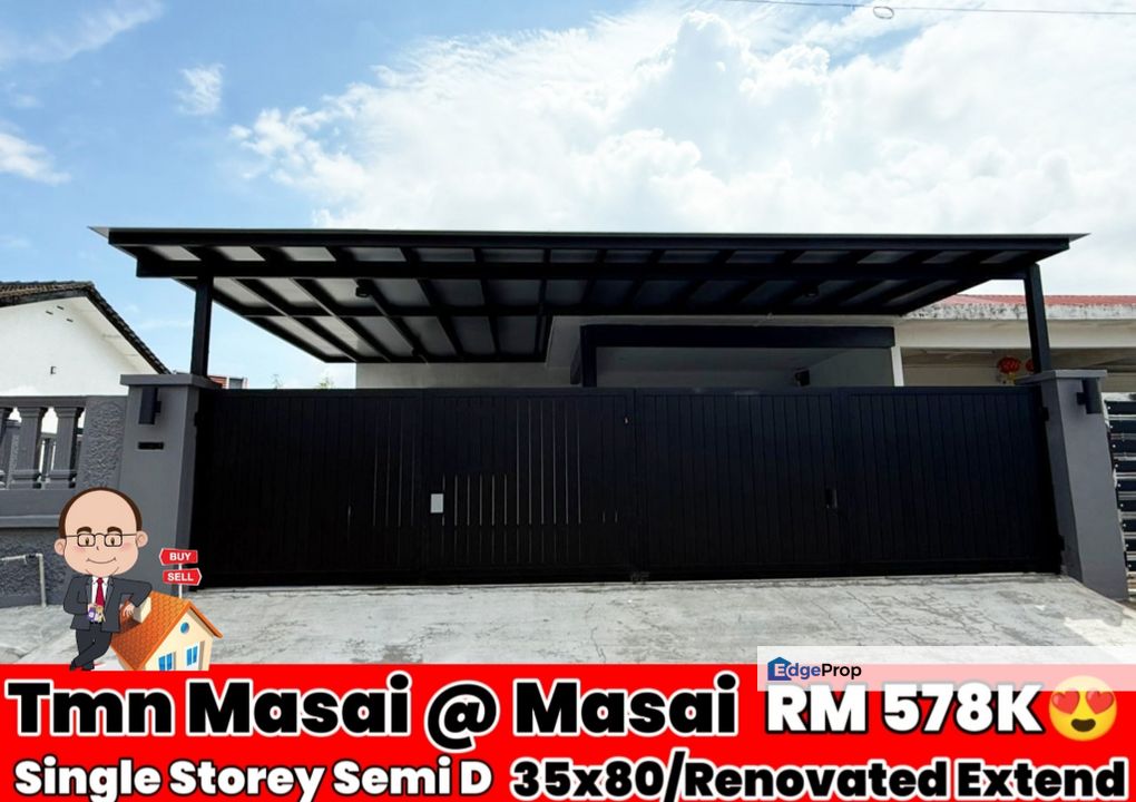 Taman Masai / Jalan Bunga Kekwa / Single Storey Semi D , Johor, Masai