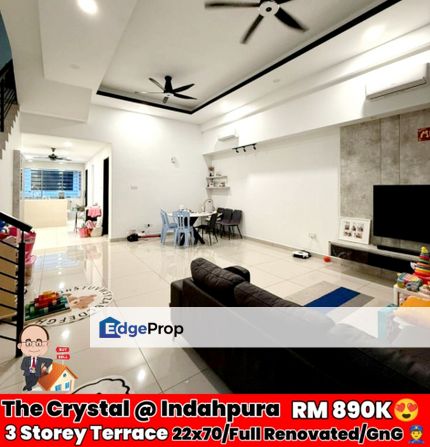 The Crystal / Bandar Indahpura / Kulai / 3 Storey Terrace , Johor, Kulai