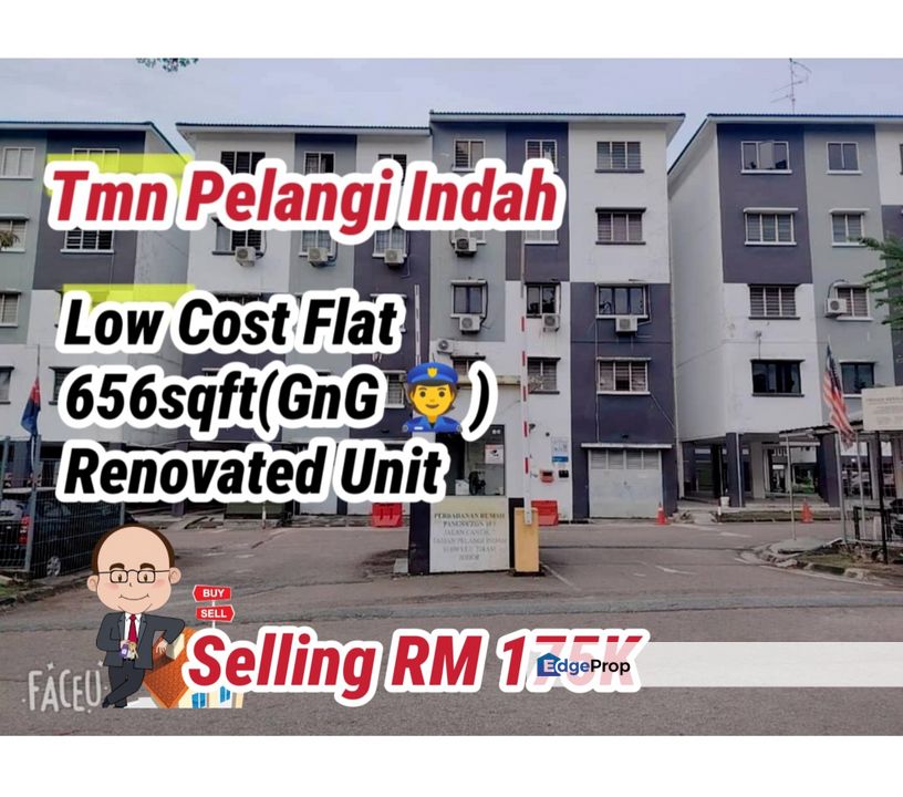 Taman Pelangi Indah / Jalan Cantik / Low Cost Flat , Johor, Ulu Tiram