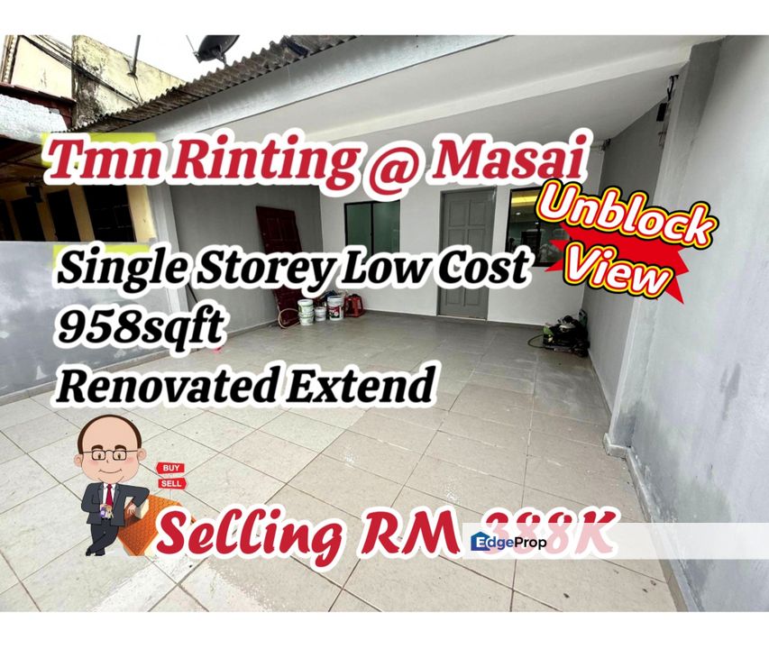 Taman Rinting / Jalan Gelam / Single Storey Low Cost , Johor, Masai