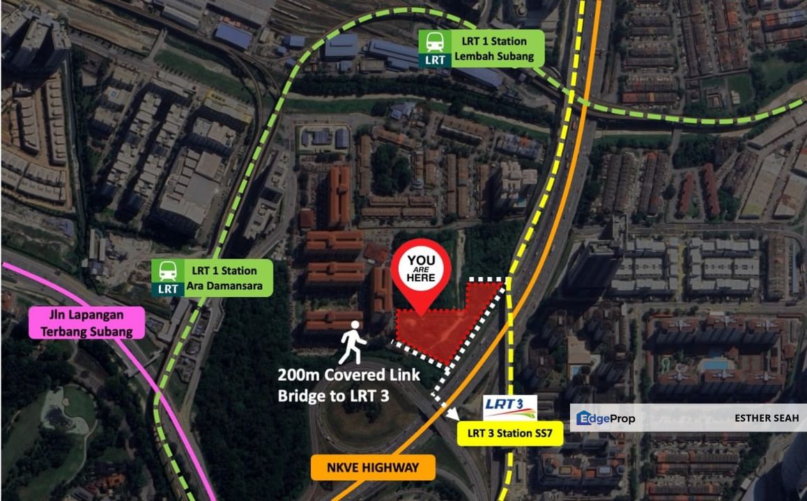 200m Link Bridge to LRT Apartment @ Ara Damansara, Selangor, Subang Jaya