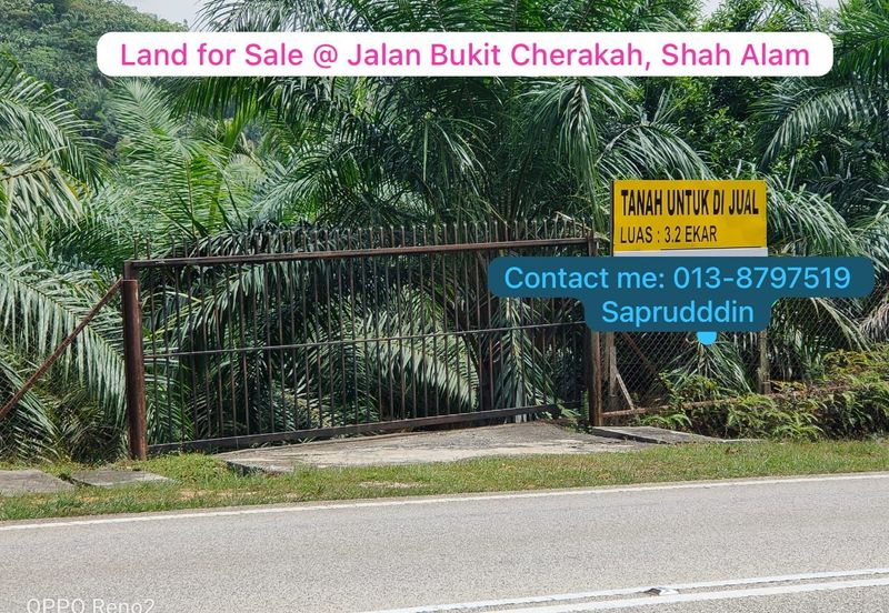 Revised Price! (Non Bumi Can Buy) Zonning Residential Land at Jalan Bukit Cerakah For Sale from RM3M to RM2.8M and now RM2.75M (Negotiable)