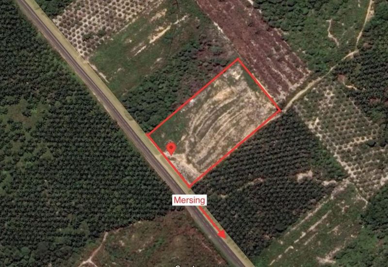 MENGHADAP JALAN UTAMA| Tanah Pertanian (Sawit), Endau, Mersing Untuk Dijual
