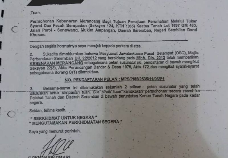 [KM Ready] Residential Potential Development Land Ampangan, Seremban For Sale