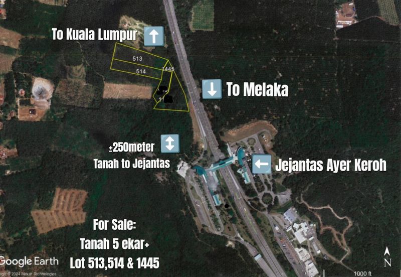 3 Parcels of Agriculture Land Pegoh, Alor Gajah For Sale
