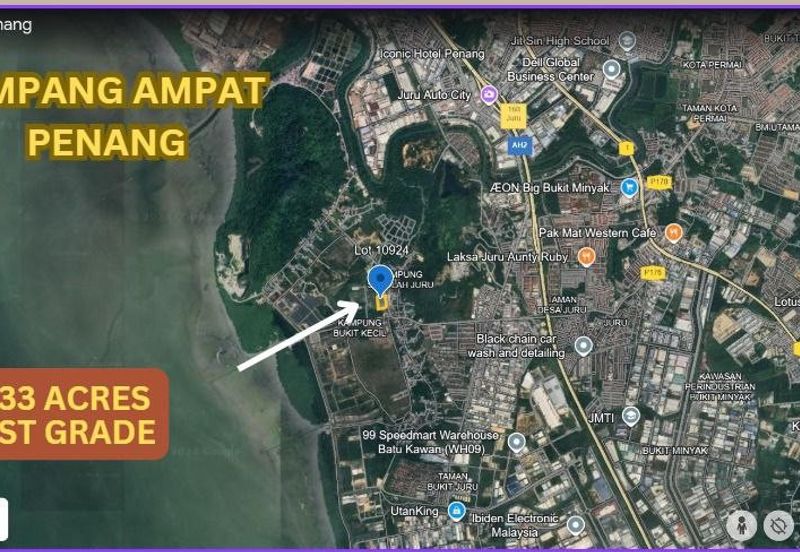 Residential and Commercial Potential Development Land Jalan Juru, Simpang Ampat, Pulau Pinang For Sale