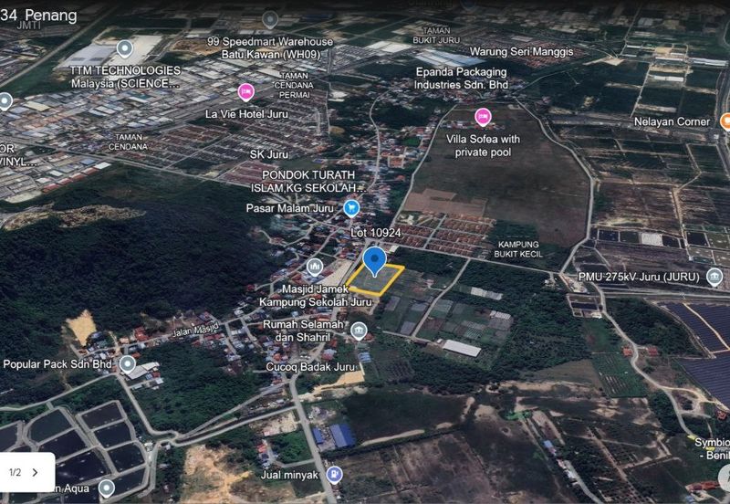 Residential and Commercial Potential Development Land Jalan Juru, Simpang Ampat, Pulau Pinang For Sale