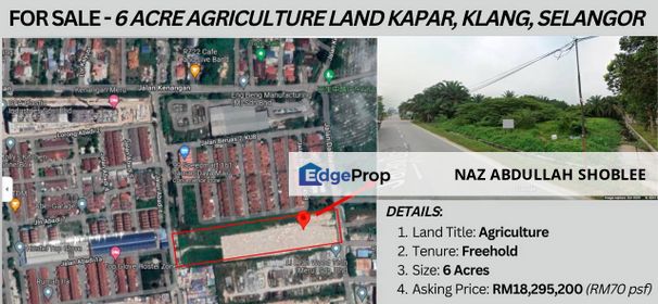 Residential Potential Development Land Meru, Klang For Sale, Selangor, Klang