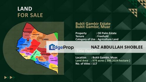 Palm Oil Plantation Bukit Gambir, Muar For Sale, Johor, Bukit Gambir