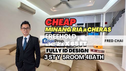 CHEAP Taman Minang Ria, Cheras KL 2.5 sty house for sale Nice ID Design, Selangor, Batu 9th Cheras