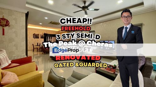 C H E A P 3 Sty Semi-D @ The Peak, Bukit Prima with renovated, Selangor, Batu 9th Cheras