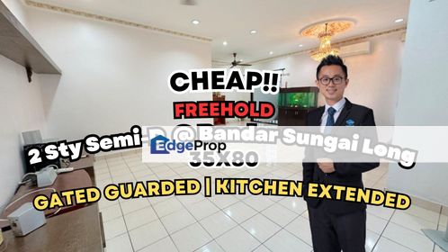 CHEAP 2 Sty Semi-D at Sungai Long Cheras, Selangor, Bandar Sungai Long