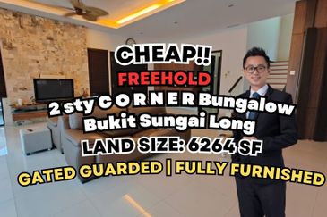 CHEAP 2 sty CORNER Bungalow at Bukit Sungai Long 