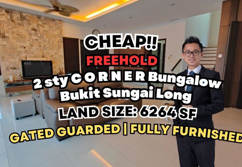 CHEAP 2 sty CORNER Bungalow at Bukit Sungai Long 