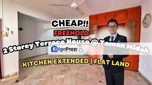 C H E A P 2 Storey Terrace House @ Taman Midah with flat land, Kuala Lumpur, Cheras