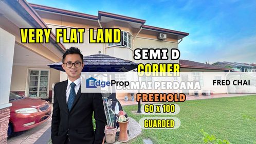 CHEAP Damai Perdana Cheras 2 storey Semi D CORNER Huge Flat Land, Kuala Lumpur, Cheras