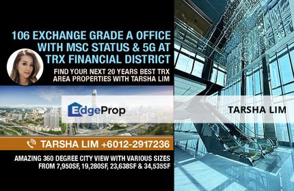 106 Floor Grade A Office @ TRX Tun Razak Exchange, with MSC Cybercentre Status and LEED Platinum Green Building Awards., Kuala Lumpur, KL City