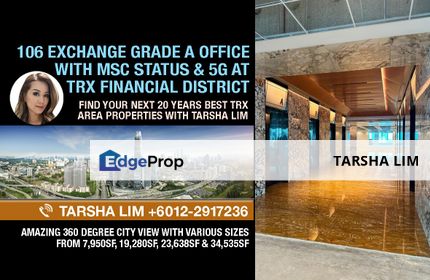 106 Floor Grade A Office @ TRX Tun Razak Exchange, with MSC Cybercentre Status and LEED Platinum Green Building Awards., Kuala Lumpur, KL City