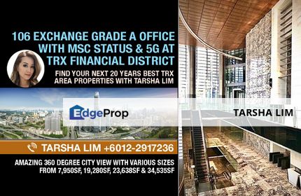 106 Floor Grade A Office @ TRX Tun Razak Exchange, with MSC Cybercentre Status and LEED Platinum Green Building Awards., Kuala Lumpur, KL City