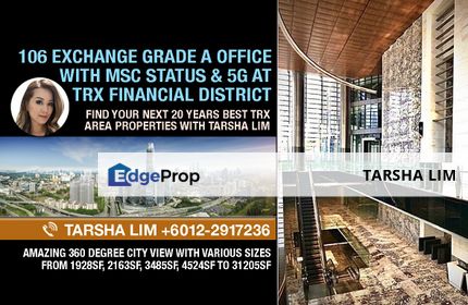 106 Floor Grade A Office @ TRX Tun Razak Exchange, with MSC Cybercentre Status and LEED Platinum Green Building Awards., Kuala Lumpur, KL City