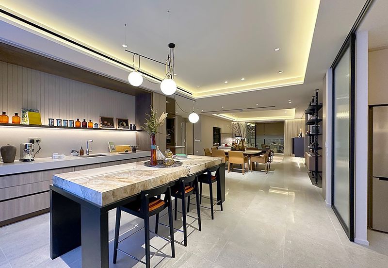 Exclusive sky semi-d. Freehold very low density - only 126 units with private lift land private obby, ev bay & extra store