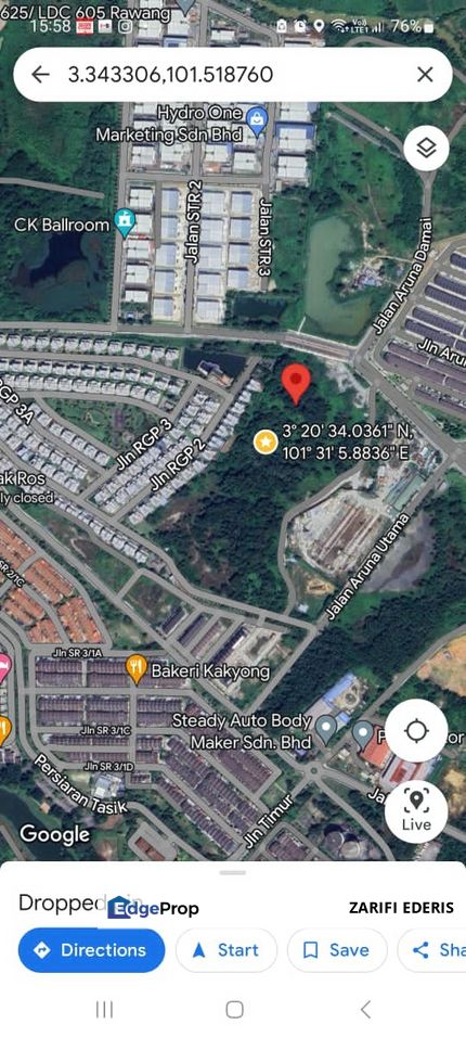 Strategic Location Near Main Road Agriculture Land 1 ACRE at Sungai Bakau Rawang For Sale, Selangor, Rawang