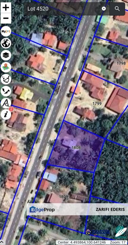 Tanah Tepi Jalan Utama di Sungai Tunjung Daerah Manjung Pantai Remis Untuk Dijual, Perak, Manjung