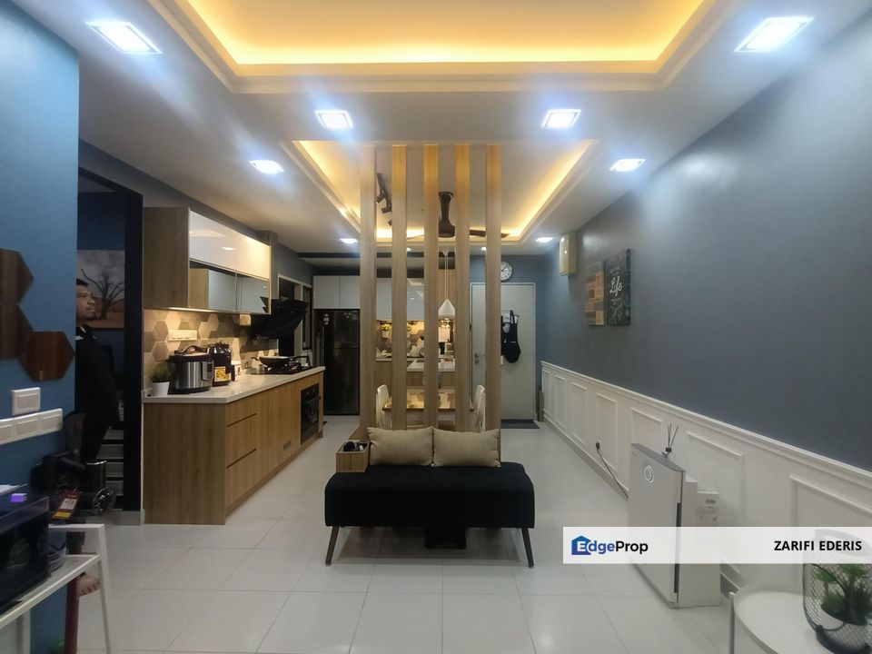 "Wow‼️ rumah cantik & moden, SIAP RENO CANTIK BEDESING🔥. PANGSAPURI DE KIARA SETIA ALAM Shah Alam For Sale, Selangor, Shah Alam